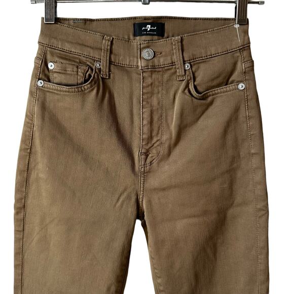 7 for all Mankind New Women's High Waist Skinny Jeans Moss Size 25 Casual Y2k - Picture 3 of 10